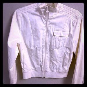 Adidas light weight, white jacket